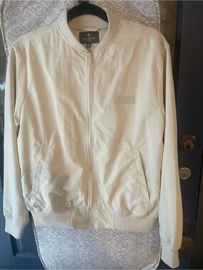 Saints Studio Cream Bomber Jacket NWOT